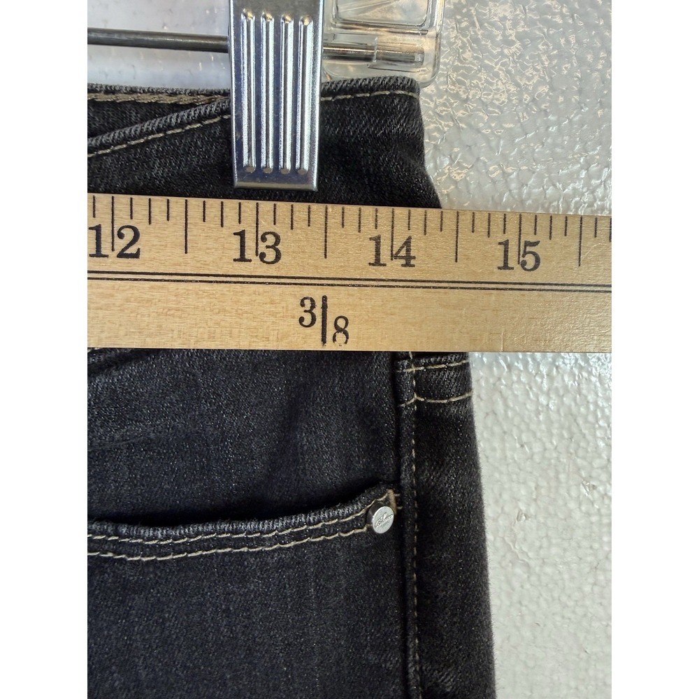White House Black Market Womens Blanc Skinny Flare Jeans Sz 2L Black Stretch - Picture 5 of 8